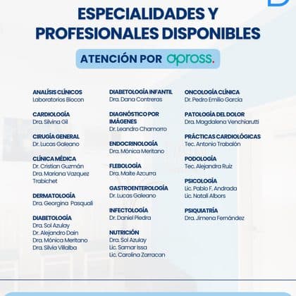 Si sos afiliado de APROSS, te esperamos en Centro Médico Dain.